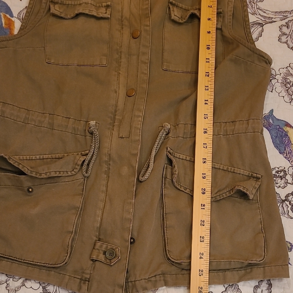 Per Se Women's Olive Utility Vest- Sz M - Picture 11 of 11